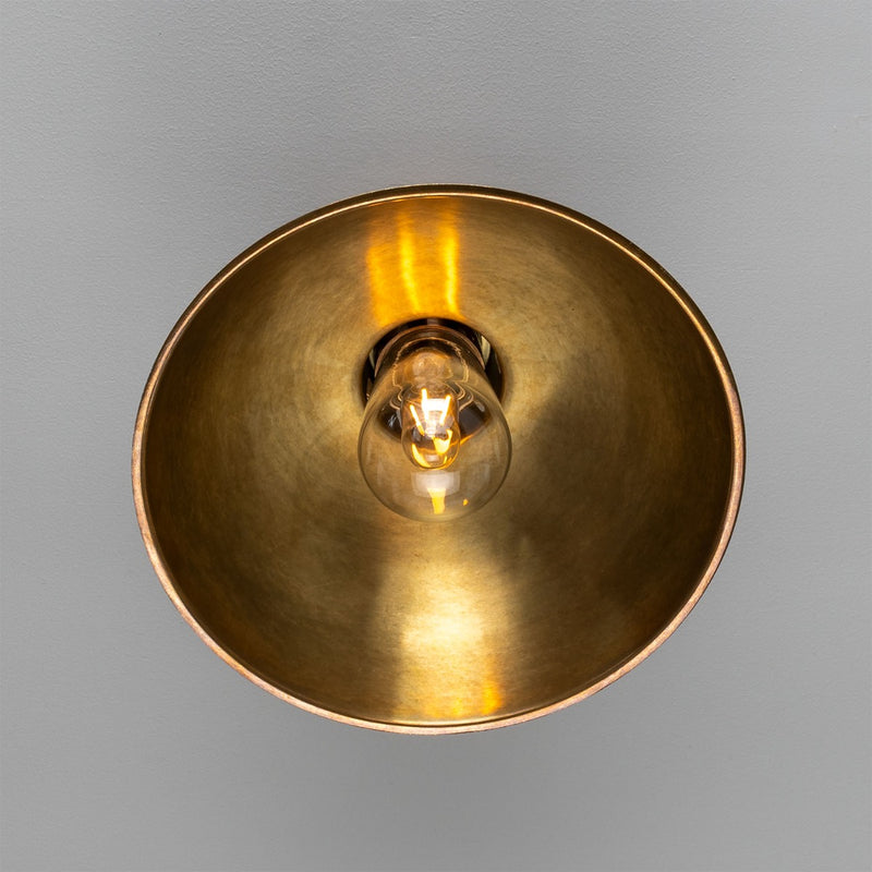 Mullan Talise industrial bathroom ceiling light in antique brass