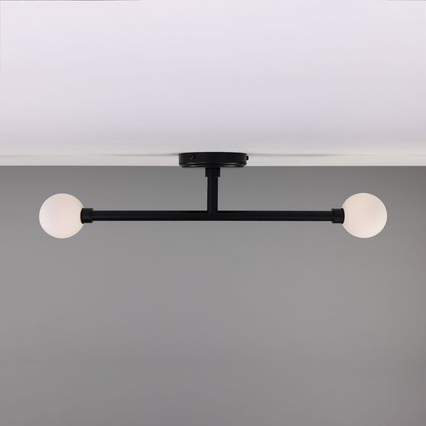 Mullan Monto double globe slim bathroom ceiling light 61cm