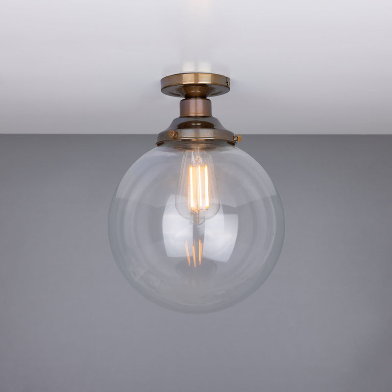 Mullan Riad globe ceiling light in antique brass
