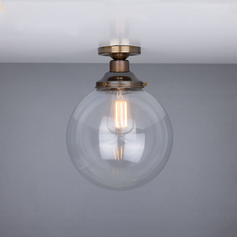 Mullan Riad globe ceiling light in antique brass