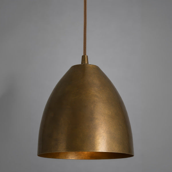 Mullan Skyler industrial brass cone pendant