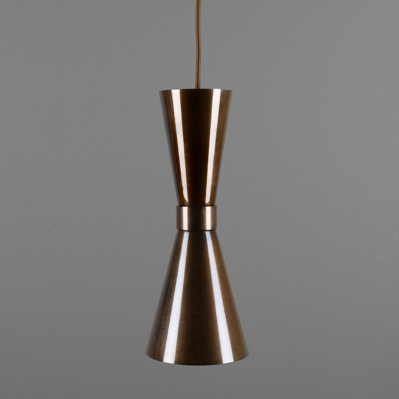 Mullan Amias mid-century cone pendant in antique brass
