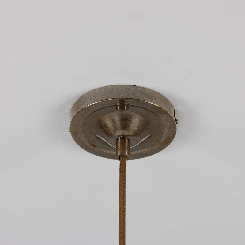 Mullan Amias mid-century cone pendant in antique brass