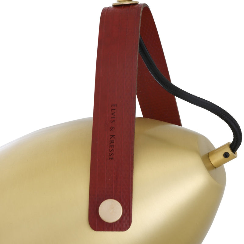 Mullan Southwark Brass Pendant with Rescued Fire-Hose Strap in Satin Brass