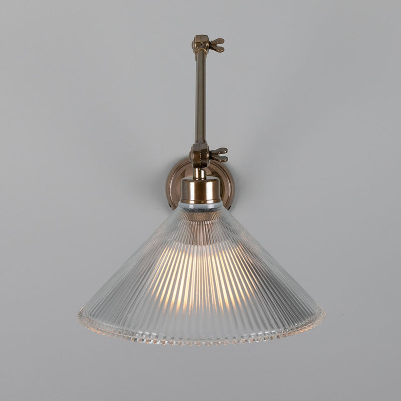 Mullan Rebell adjustable arm wall light in antique brass