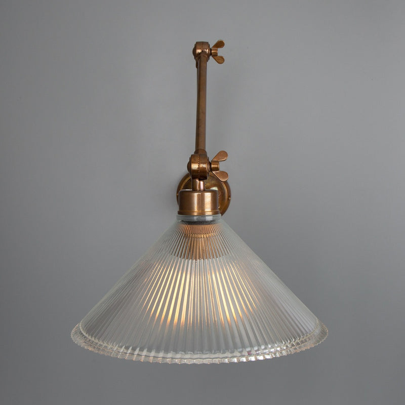 Mullan Rebell adjustable arm wall light in antique brass