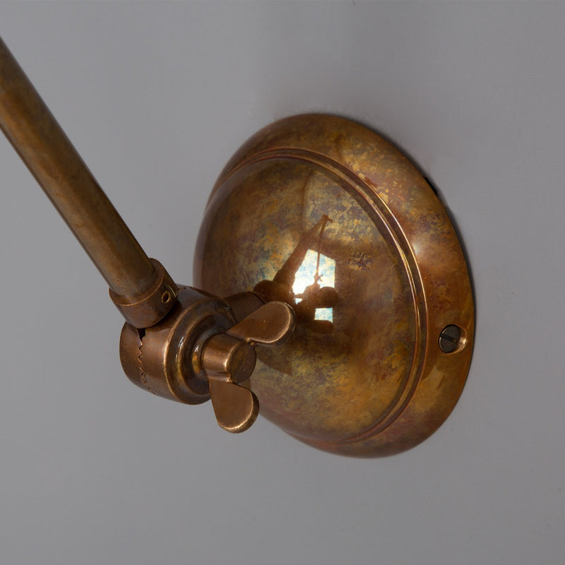 Mullan Reznor bare bulb picture light in antique brass