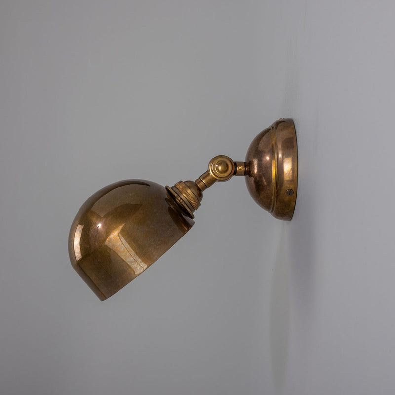 Mullan San Jose adjustable wall light in antique brass