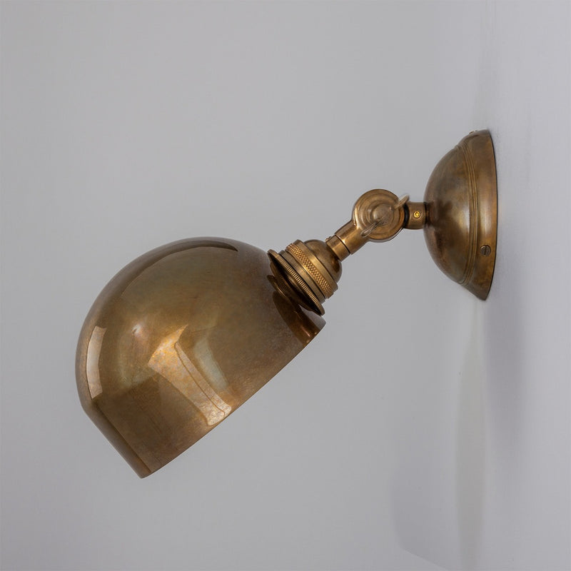 Mullan San Jose adjustable wall light in antique brass