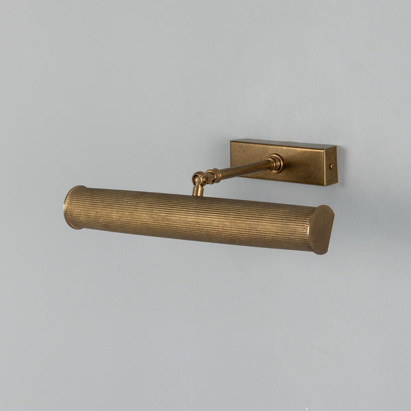 Mullan Cambridge adjustable reeded brass picture light 35.5cm