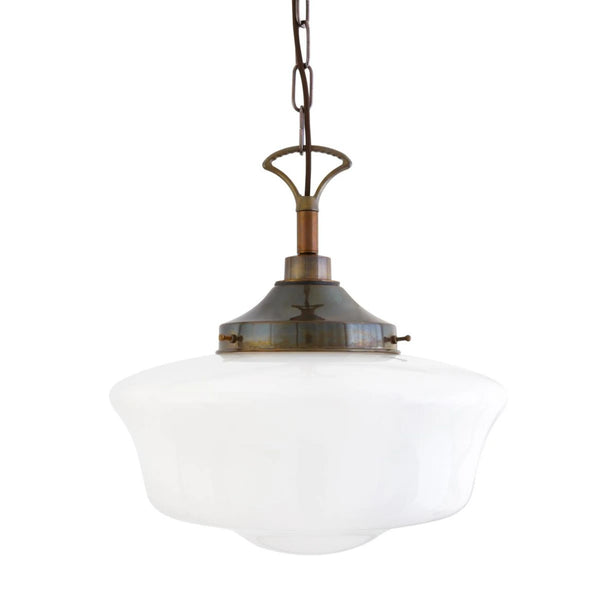 Mullan Anath Schoolhouse Pendant Light — Antique Brass