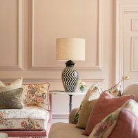 Siddeley Ceramics at Soho Lighting Tall Mombacho Hand-Painted Ceramic Table Lamp — Volcanic Clay