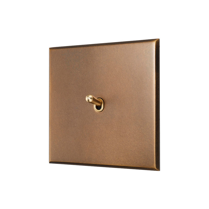 Aged Brass 1 Gang 20A 2 Way Toggle Switch - The Palaces Collection