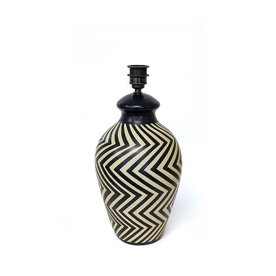 Siddeley Ceramics at Soho Lighting Mombacho Hand-Painted Ceramic Table Lamp — Volcanic Clay