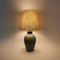 Siddeley Ceramics at Soho Lighting Mombacho Hand-Painted Ceramic Table Lamp — Volcanic Clay